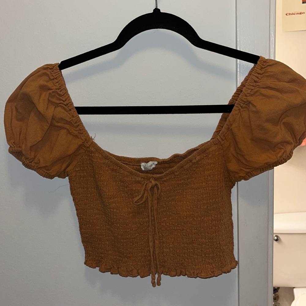 Cute burnt Orange crop top smocked